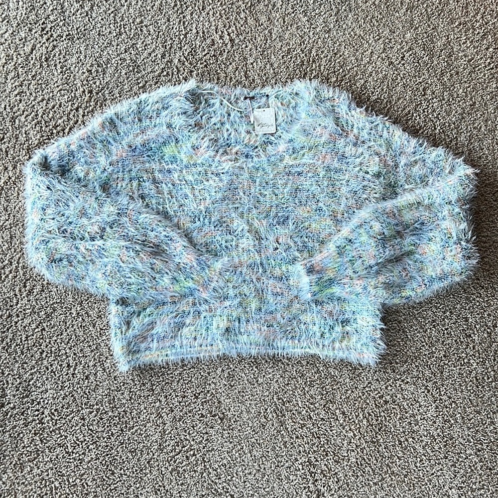 Free People Oversized Colorful Sweater!! Size Small
